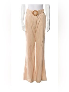 Zimmermann Wide-Leg Trousers in Light Beige